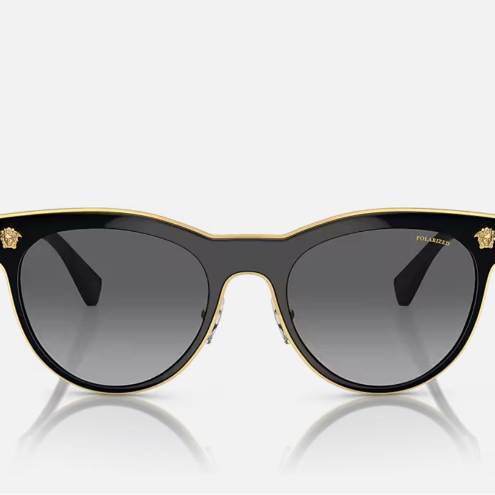 Versace Black and Gold Women's Sunglasses